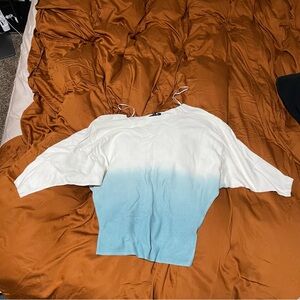 Ombre Blue and White Women's Top size S